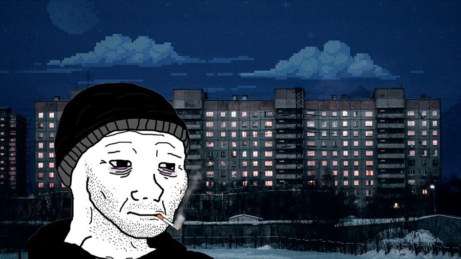 Doomer meme. Думер двач. Wojak блумер. Думер мем. Думер эстетика панельки.