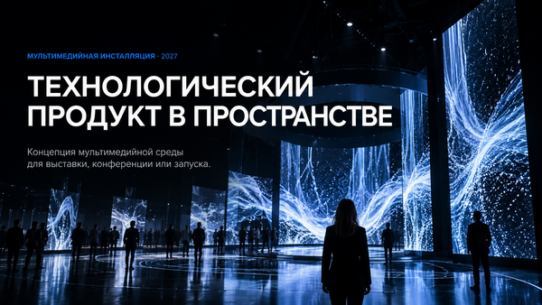 Мультимедийная инсталляция для презентации технологического продукта на выставке, конференции или запуске