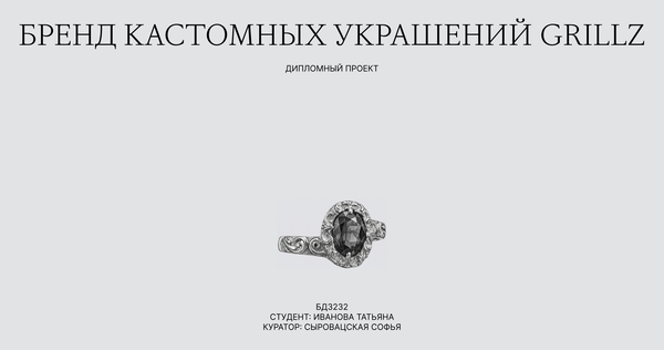 Разработка украшений для зубов Grillz