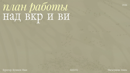 План работы над ВКР и&nbsp;ВИ