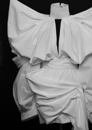 Разработка платья Balmain couture, 2019 методом наколки.