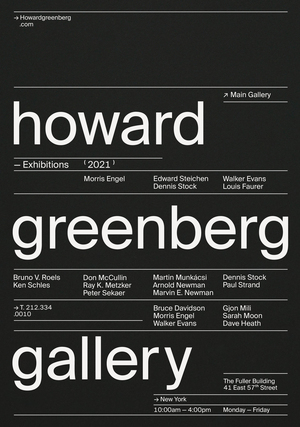 Плакат для серии выставок — 
Howard Greenberg Gallery