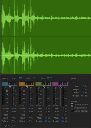 Premier Pro
Урок: Настройка Multiband Compressor