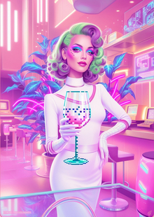 Бренд виртуального бара BAR CODE глазами AI