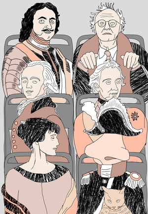 Оформление пространства МФЦ на тему "Невский проспект" 