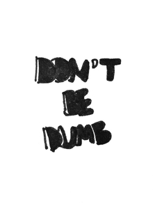 вступительный проект «DON’T BE&nbsp;DUMB.BLACK YOUTH ETIQUETTE.»