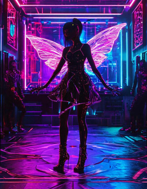 Ночной клуб для феи глазами ИИ