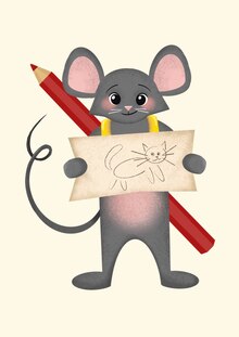 Конкурс «13 историй». Иллюстрации к&nbsp;сказке В.Сутеева «Мышонок и&nbsp;карандаш».