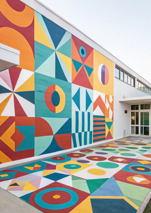 Сгенерированная айдентика школы современного искусства для детей САМИ