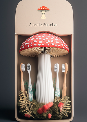 Amanita Porcelain - фарфоровые изделия для дома в форме мухоморов