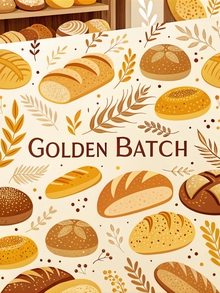 Фирменный стиль для сети пекарен «Golden Batch» глазами AI