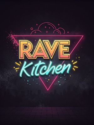 Редизайн айдентики техно-клуба «Рейв китчен»