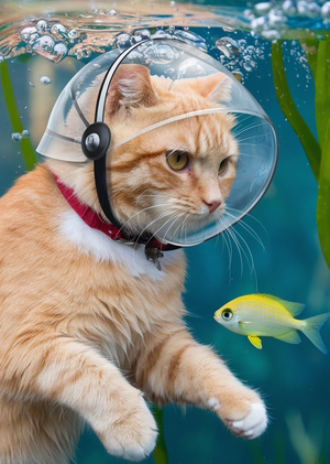 Diving cats