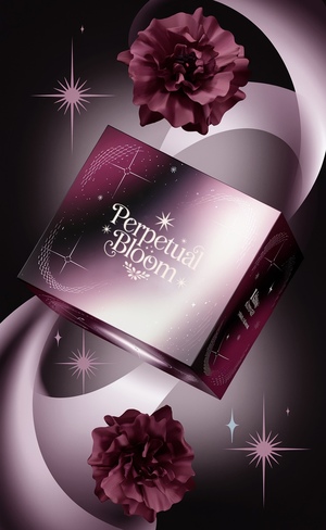 Бренд косметики PERPETUAL BLOOM, созданный с помощью нейросети