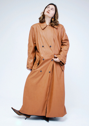 LEATHER TRENCH COAT