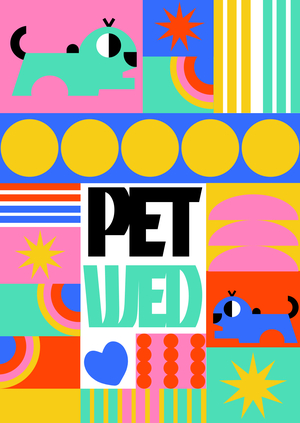 Плакаты для свадебного агентства для питомцев Petwed