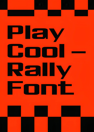 Шрифт для школы гонок: Rally font