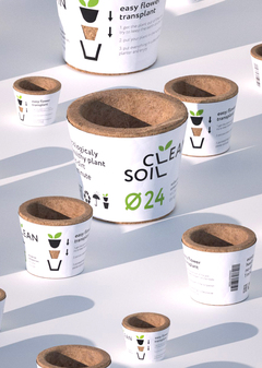 Clean Soil — peat cartridge for transplanting potted flowers 
