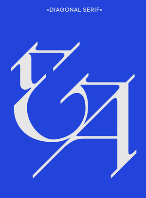 Шрифт Diagonal Serif