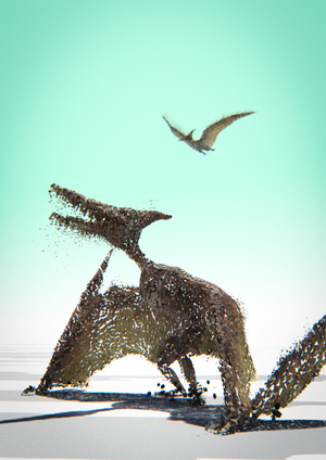 Ghost Pterodactyls: particle simulation