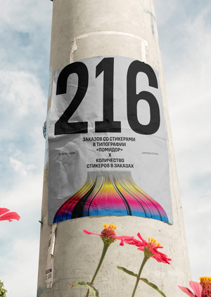 Статистика производства стикеров
в одной из типографий Петербурга