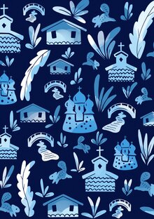 Territorial brand of Gzhel village