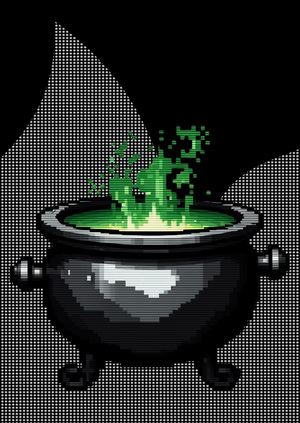 A series of posters for a cooking contest for witches