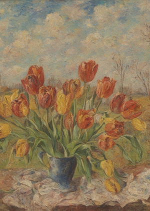 ИИ цветы в стиле Д.Д.Бурлюк или С Восьмым Марта!