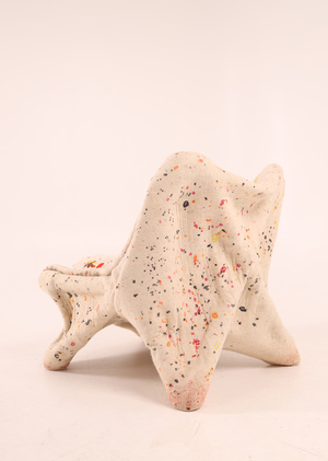 terrazzo wool felt chair