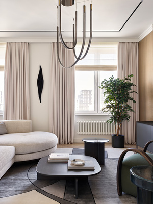 Светлая квартира в новом ЖК на реке с современным искусством