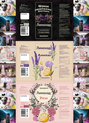 Этикетка для лимонада вкусвилл