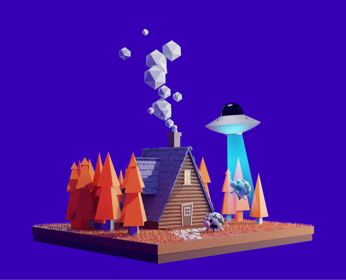 3D иллюстрация концепт сцены