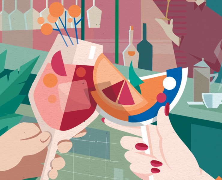 Illustrations for menu covers