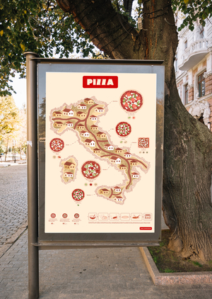 Инфографика итальянские пиццы