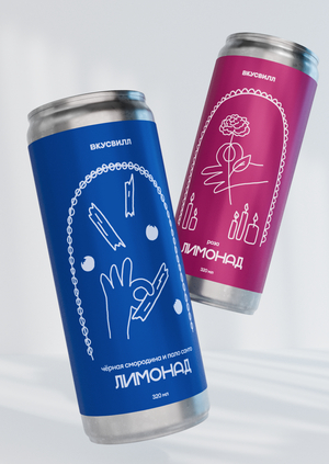 Дизайн упаковки для лимонадов бренда «ВкусВилл»