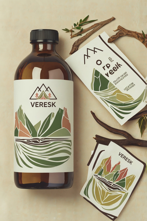 Айдентика бренда veresk глазами AI