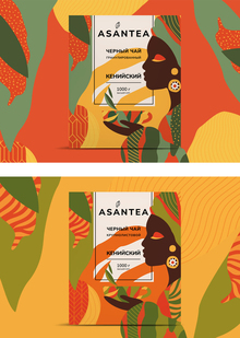 Дизай упаковки чая ASANTEA