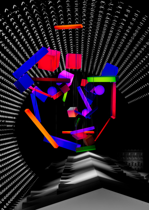 Временные фасады к выставке ''BEYOND COMPREHENSION''