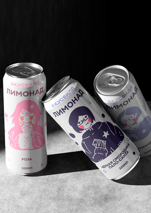 Дизайн упаковки для лимонадов ВкусВилл