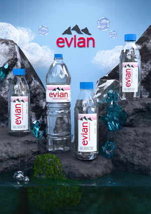 Витрина для бренда Evian