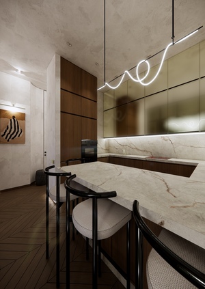 Дизайн-проект апартаментов: Парижская симфония света и тени