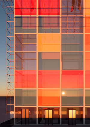 Временные фасады к выставке «MALEVICH в стране лилипутов»