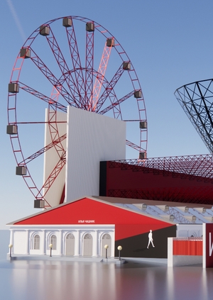 Временные фасады к выставке "Супрематик"