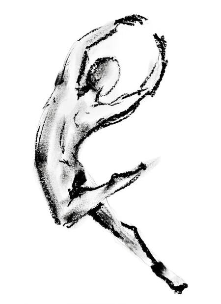 white. фигура человека в движении