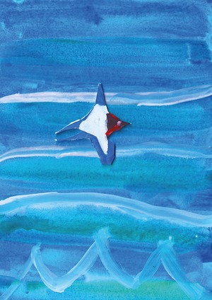 Маленькая роща деревьев дикой вишни
