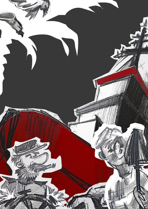 Иллюстрации к "Балладе о маленьком буксире" Иосифа Бродского 