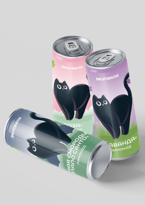 Дизайн упаковки для лимонадов «ВкусВилл»