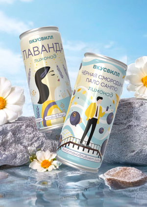 VkusVill lemonade packaging