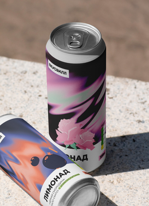 Дизайн упаковки лимонадов ВкусВилл
