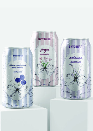 дизайн упаковки лимонадов «ВкусВилл»